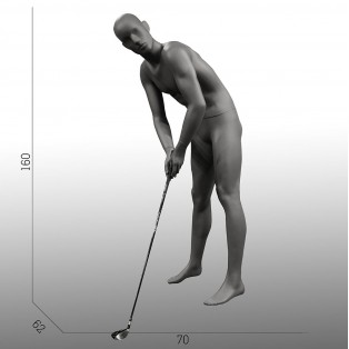 Etalagepop-Mannequin- Golf Houding